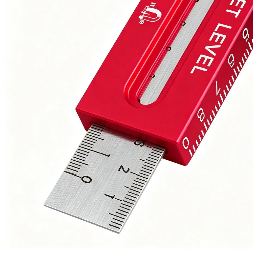 Woodworking Measuring Tools Magnetic Horizontal Gauge Carpenter Ruler with Metric and Imperial Scale for Cutting Marking