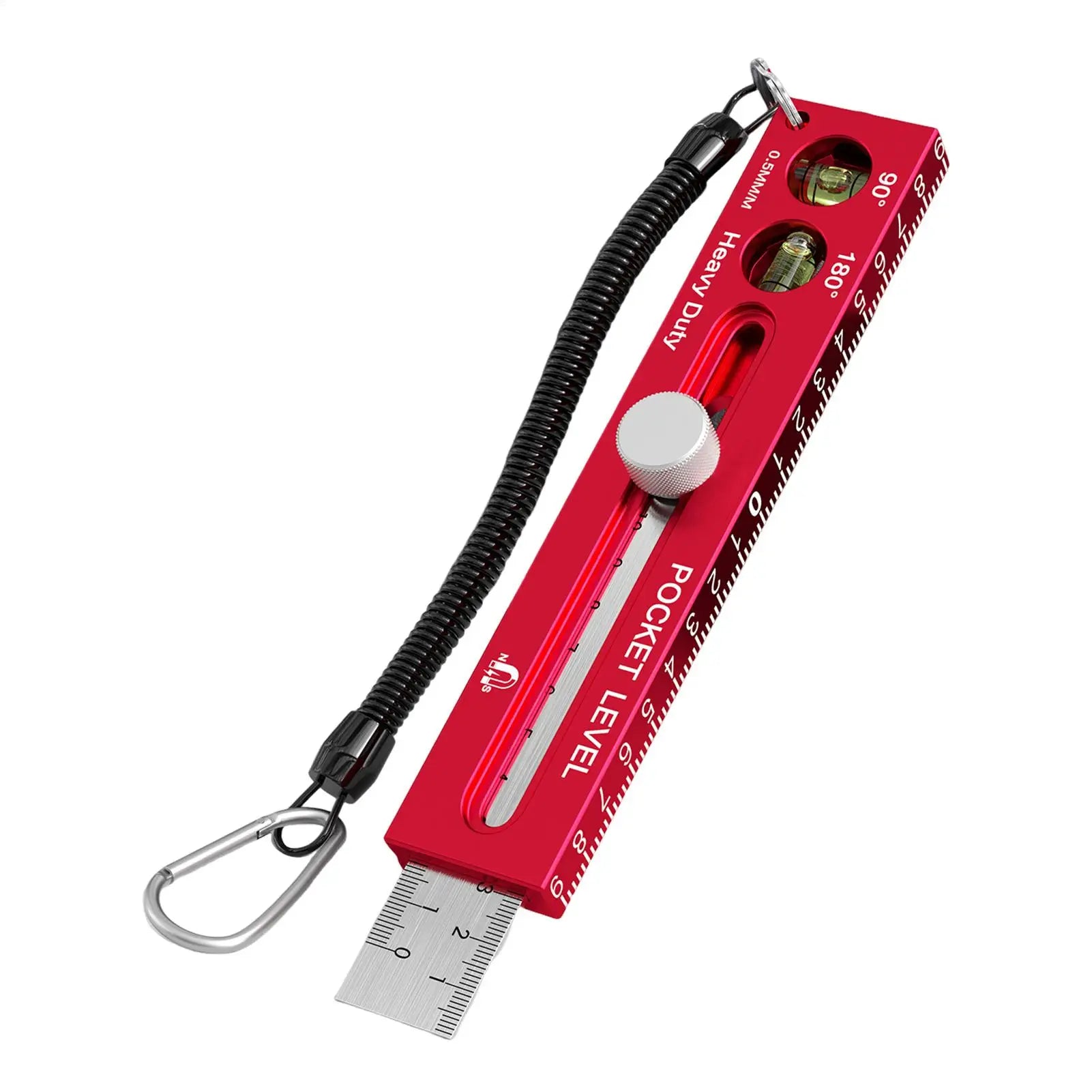 Woodworking Measuring Tools Magnetic Horizontal Gauge Carpenter Ruler with Metric and Imperial Scale for Cutting Marking