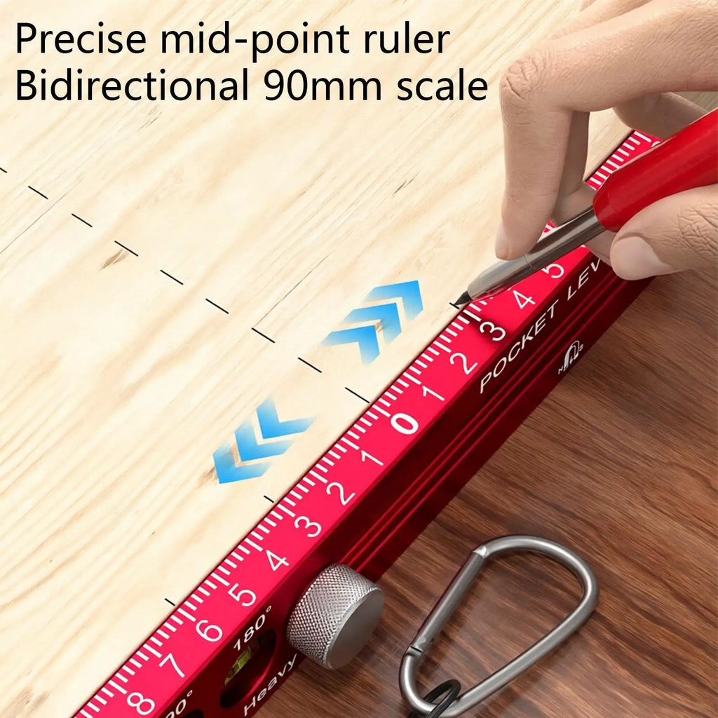 Woodworking Measuring Tools Magnetic Horizontal Gauge Carpenter Ruler with Metric and Imperial Scale for Cutting Marking