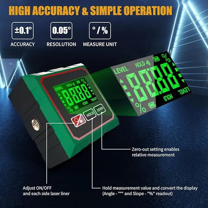 Woodworking Tools  360° LCD Electronic Protractor Inclinometer Measuring Tool Magnetic Digital Angle Finder with Electronic