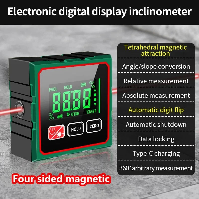 Woodworking Tools  360° LCD Electronic Protractor Inclinometer Measuring Tool Magnetic Digital Angle Finder with Electronic